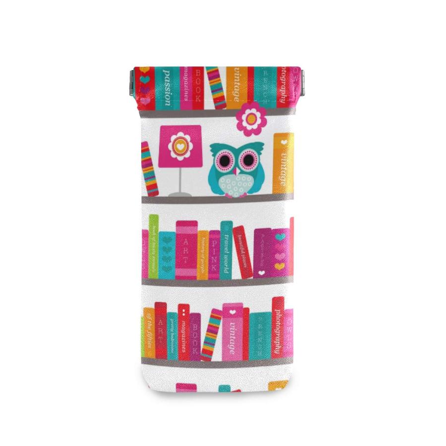 【並行輸入品】VIKKO Cute Pink Book Shelve Owl Eyeglass Pouch Microfiber Leatheの画像