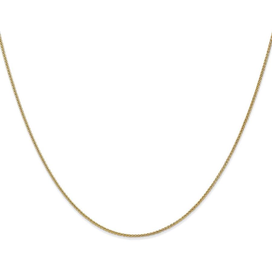 【並行輸入品】14k Yellow Gold 18 Inch 1.05mm Spiga Chain Necklace Pendant Charm Whの画像