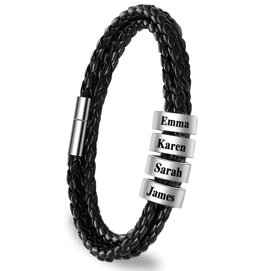 並行輸入品】Yofair カスタムメンズブレスレット 子供の名前入り