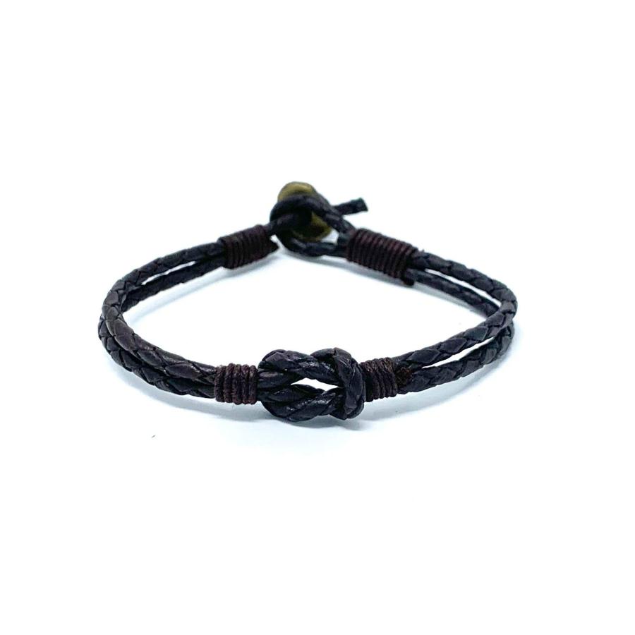 【並行輸入品】Charming Shark Jewelry Sailor Knot Braided Leather Bracelet with