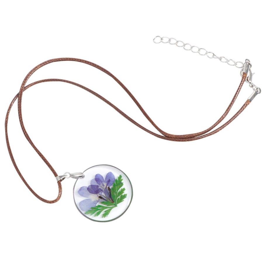 【並行輸入品】1pc Nature Dried Flower Necklace Leather Necklace Novelty Necklace P