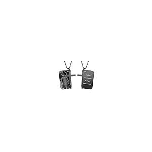 【並行輸入品】PiercingJ パーソナライズ カスタム写真 テキスト 刻印 ステンレススチール ドッグタグ クロスネックレス メッセージペン_2