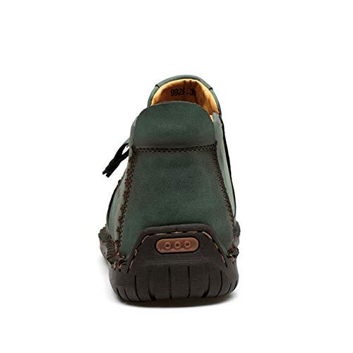 【並行輸入品】Dacomfy メンズシューズ カジュアル スリッポン ローファー レザー アンクル チャッカブーツ 快適な運転 ウォーキング ロの画像