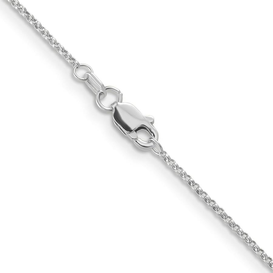 【並行輸入品】14k White Gold 1.15mm Rolo Pendant Chain Necklace 1.1 mm x 18 inches_1
