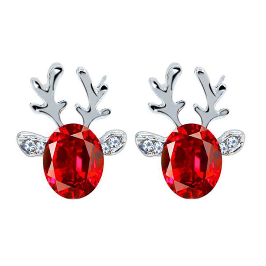 【並行輸入品】Earrings For Girls Women,Women Christmas Faux Gemstone Inlaid 3D