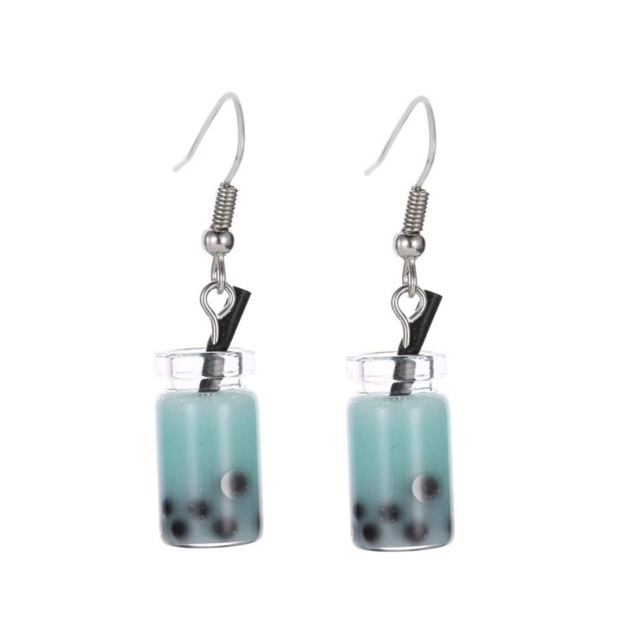 【並行輸入品】Earrings For Girls Women,Fashion Women Bubble Tea Drink Dangle L