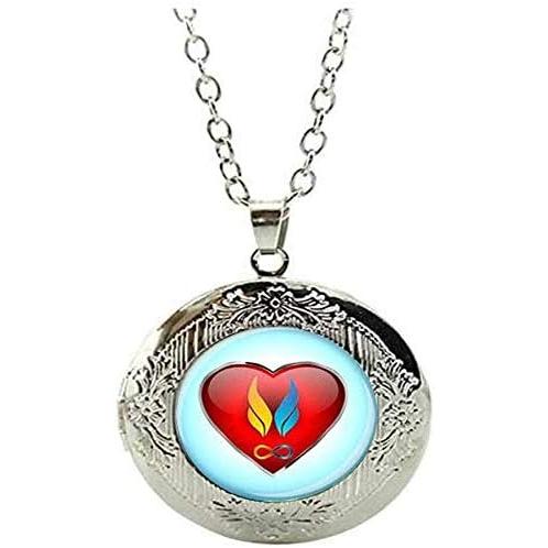 【並行輸入品】Twin flam Locket Necklace Twin Flame Love Locket Necklace Twin Flame