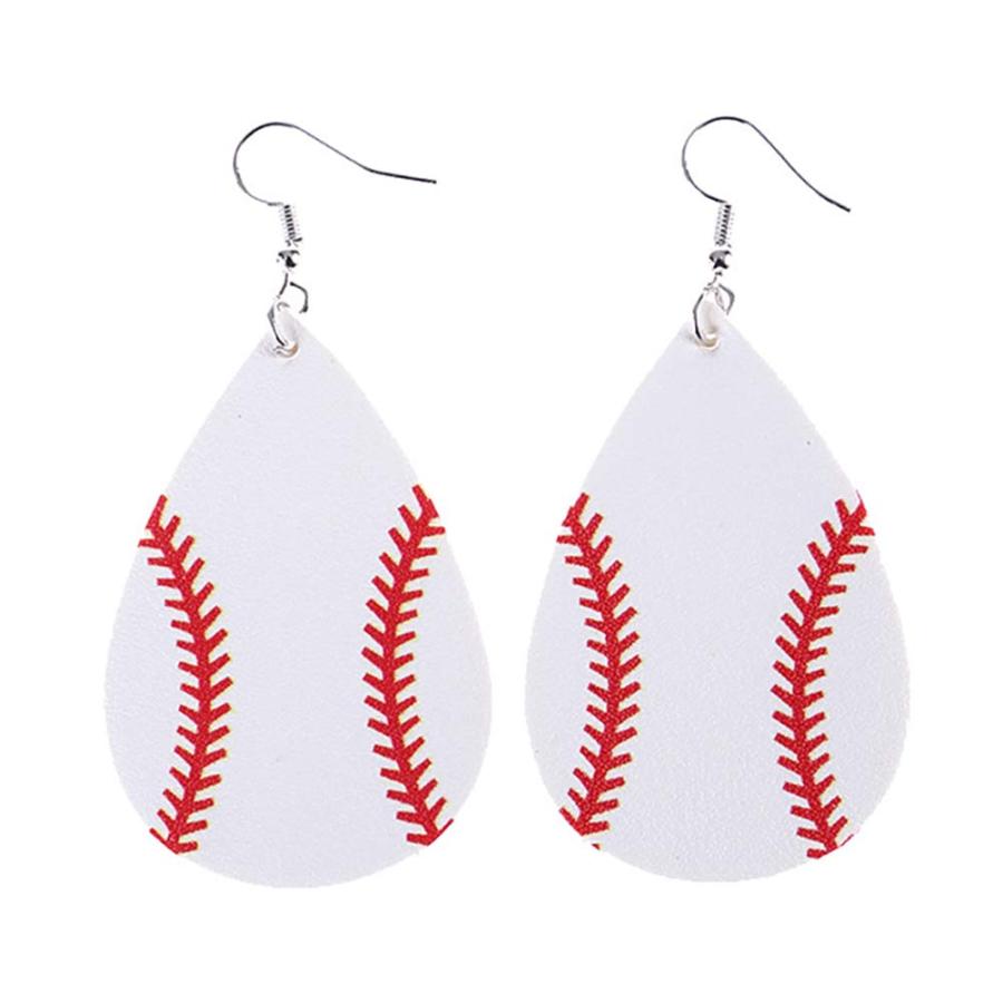 【並行輸入品】Fashion Earrings For Girls,Fashion Baseball Pattern Teardrop Dan