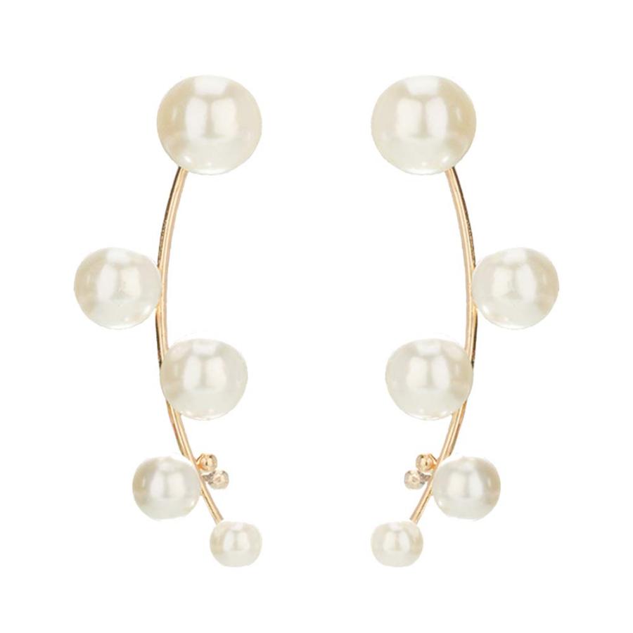 【並行輸入品】Fashion Earrings For Girls,Fashion Faux Pearl Ear Climbers?Crawl