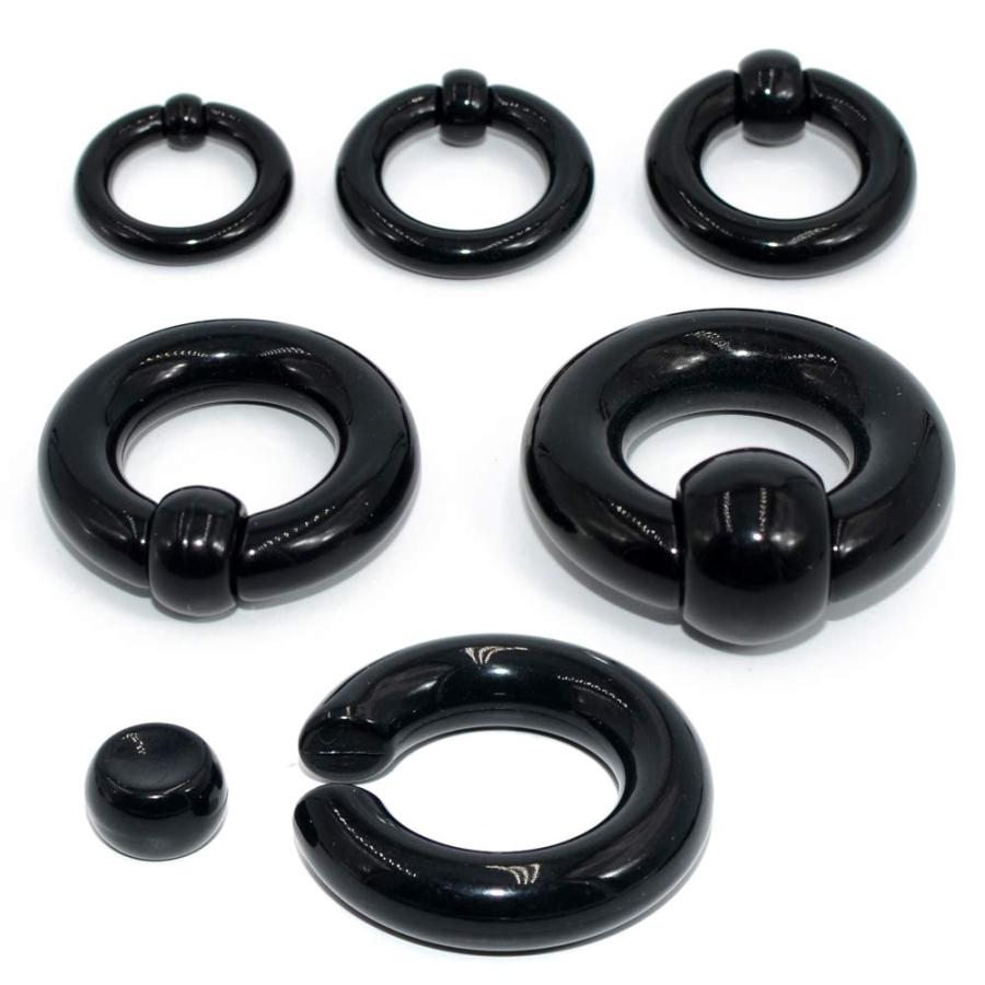 【並行輸入品】CHUANCI Pair UV Acrylic Captive Bead Ring Ear Tunnel Plug Ear Ga
