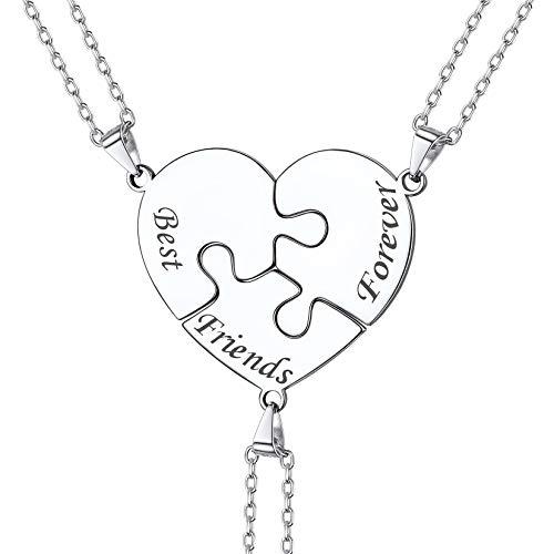 【並行輸入品】U7 BFF ネックレス 2/3/4/5/6ステンレススチールチェーン パーソナライズされたファミリーラブ/フレンドシップジュエリ_1