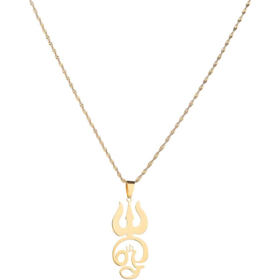 【並行輸入品】Tamil Om Sign Pendant Necklaces for Women Girls Stainless Steel TAMI