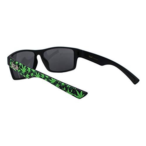 【並行輸入品】Locs Sunglasses Marijuana Leaf Pot Cannabis Mens Rectangular Matの画像