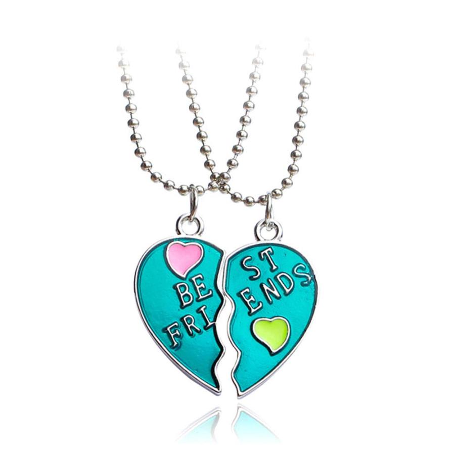 【並行輸入品】MileHouse Fashion Necklace for Women Girls,2Pcs Best Friends Hal
