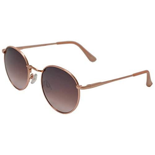 【並行輸入品】Classic Round Metal Frame Sunglasses for Women and Men (Gold + Pの画像