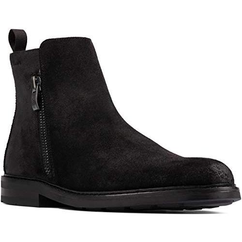 【並行輸入品】[クラークス] Clarkdale Zip, メンズ スエード チャッカブーツ, 色：ブラック, サイズ: US10.5 (28.の画像
