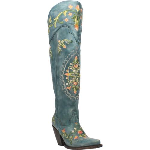 【並行輸入品】Dan Post Boots レディース フラワー チャイルド スニップトウ ウエスタンカウボーイブンドレス ブーツ ニーハイ ヒの画像