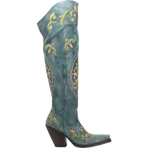 【並行輸入品】Dan Post Boots レディース フラワー チャイルド スニップトウ ウエスタンカウボーイブンドレス ブーツ ニーハイ ヒの画像