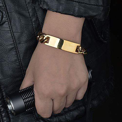 【並行輸入品】Bracelet，Men Fashion Mirrored Stainless Steel Chain Bracelet Ban_4