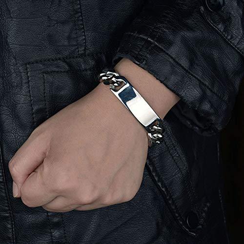【並行輸入品】Bracelet，Men Fashion Mirrored Stainless Steel Chain Bracelet Ban_7