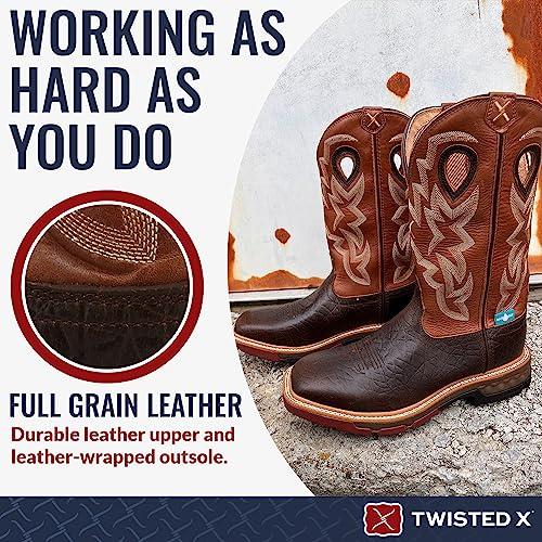 【並行輸入品】Twisted X Men's 12" Western Work Boot, Soft Toe, D, 8の画像