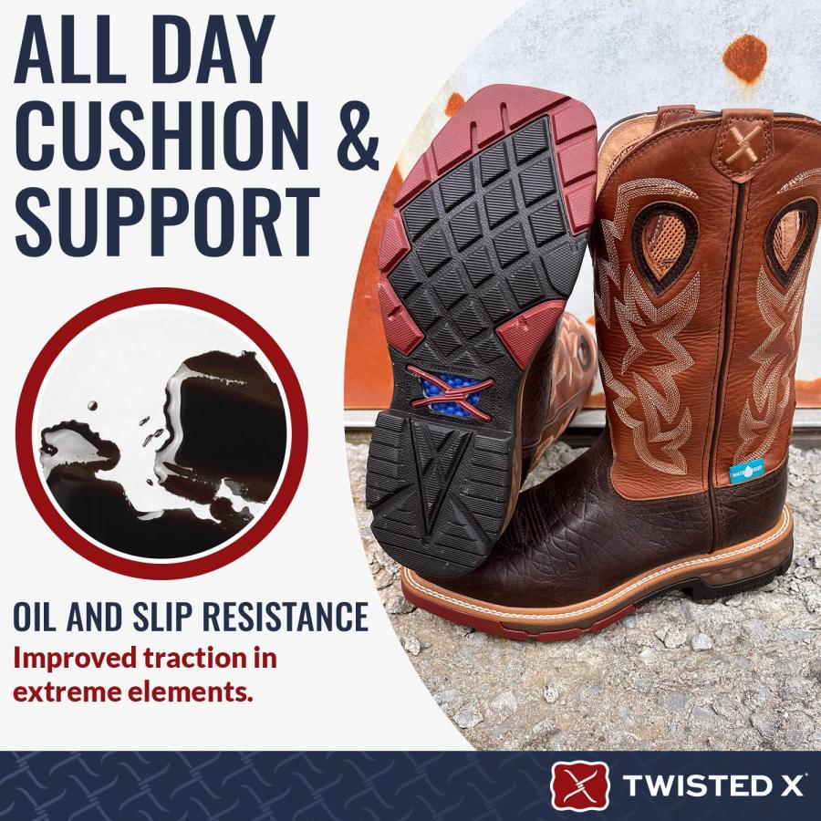 【並行輸入品】Twisted X Men's 12" Western Work Boot, Soft Toe, D, 8の画像