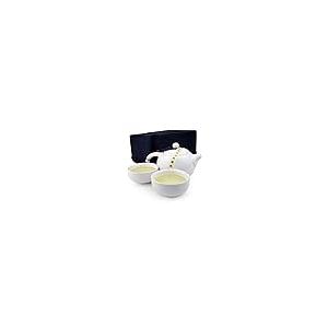【並行輸入品】Yxhupot ティーポット トラベルティーセット セラミック ホワイト ゴングフー ブラック ポータブル パッケージ 西芝鍋カッ_2