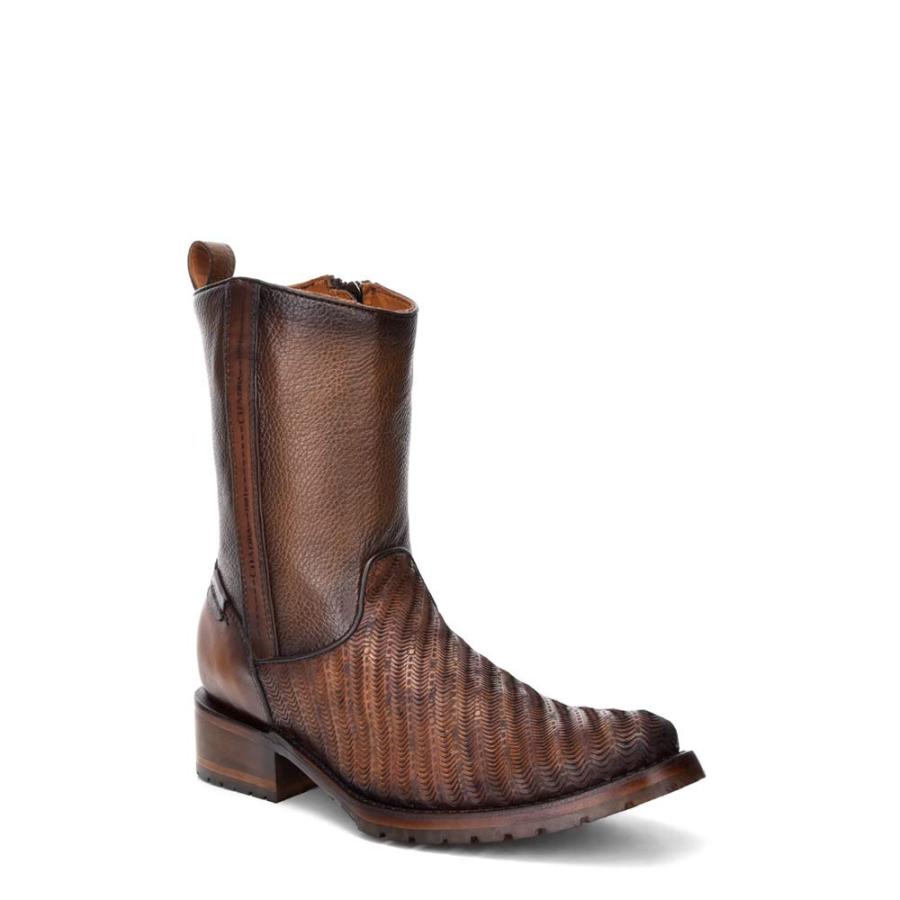 【並行輸入品】Cuadra メンズ ブーツ 牛革 ジッパー付き US サイズ: 12 カラー: ブラウン Cuadra Men's Boot iの画像