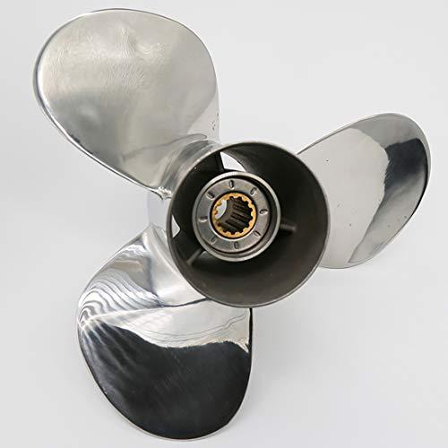 【並行輸入品】Flish Propeller OEM ステンレススチール 3ブレード 船外プロペラ ホンダエンジン用 35 60HP 13歯スプ_7