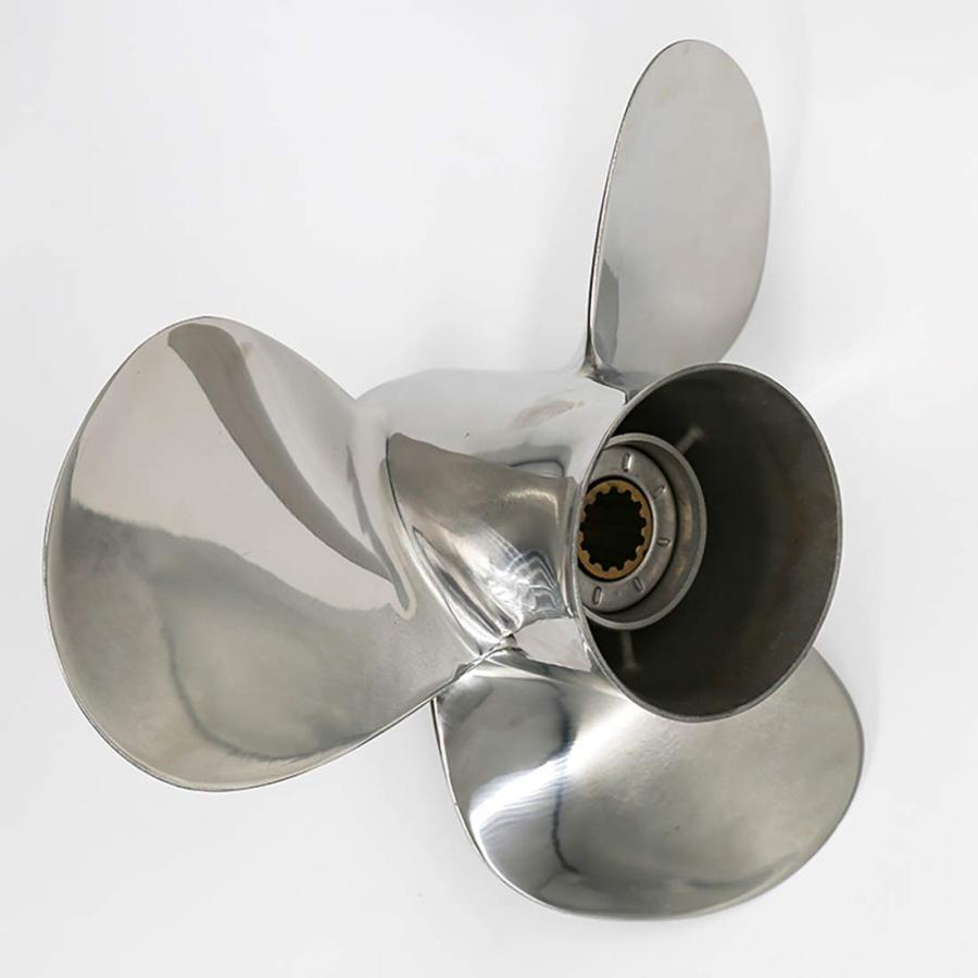 【並行輸入品】Flish Propeller OEM ステンレススチール 3ブレード 船外プロペラ ホンダエンジン用 35 60HP 13歯スプ_9