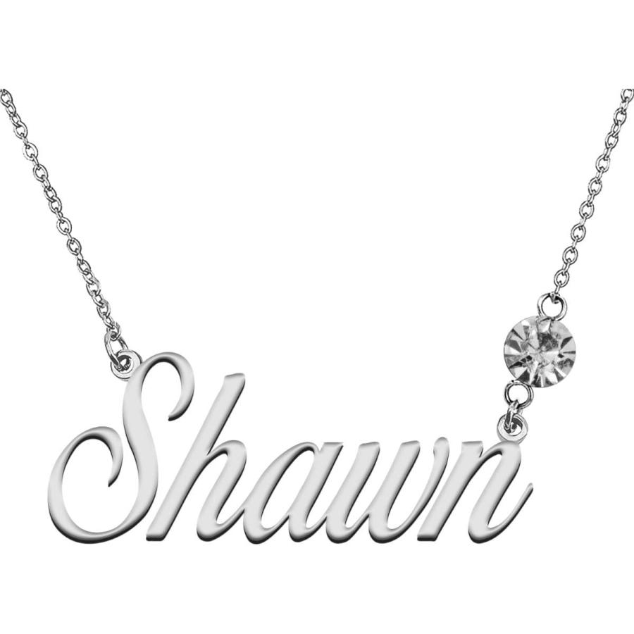 【並行輸入品】LikeFun Personalized Birthstone Name Necklace in Gold Silver Unique