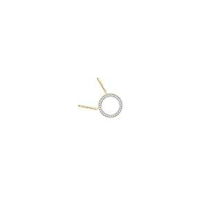 【並行輸入品】KATARINA Prong set Diamond Circle Pendant Necklace in 14K Yellowの画像