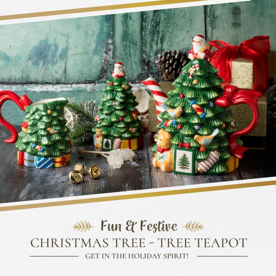 Spode 250周年記念クリスマスツリーフィギュア ティーポット Spode Christmas Tree   Spode 25 並行輸入品｜bestshop-d｜04