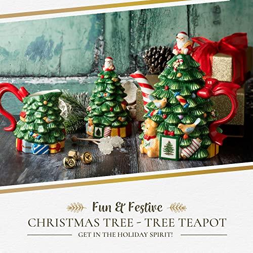 Spode 250周年記念クリスマスツリーフィギュア ティーポット Spode Christmas Tree   Spode 25 並行輸入品｜bestshop-d｜05