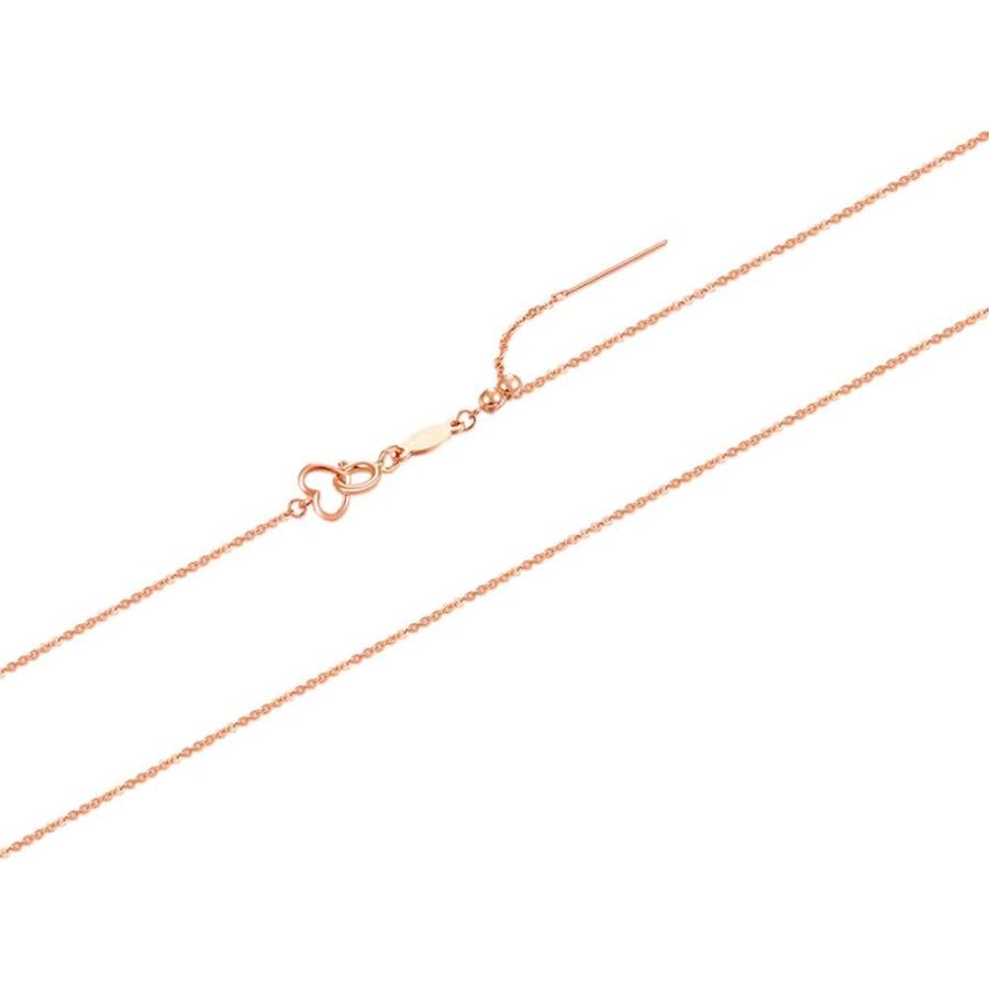【並行輸入品】CHOW TAI FOOK So-in-Loveコレクション 18K ローズゴールド 極薄ネックレスチェーンの画像