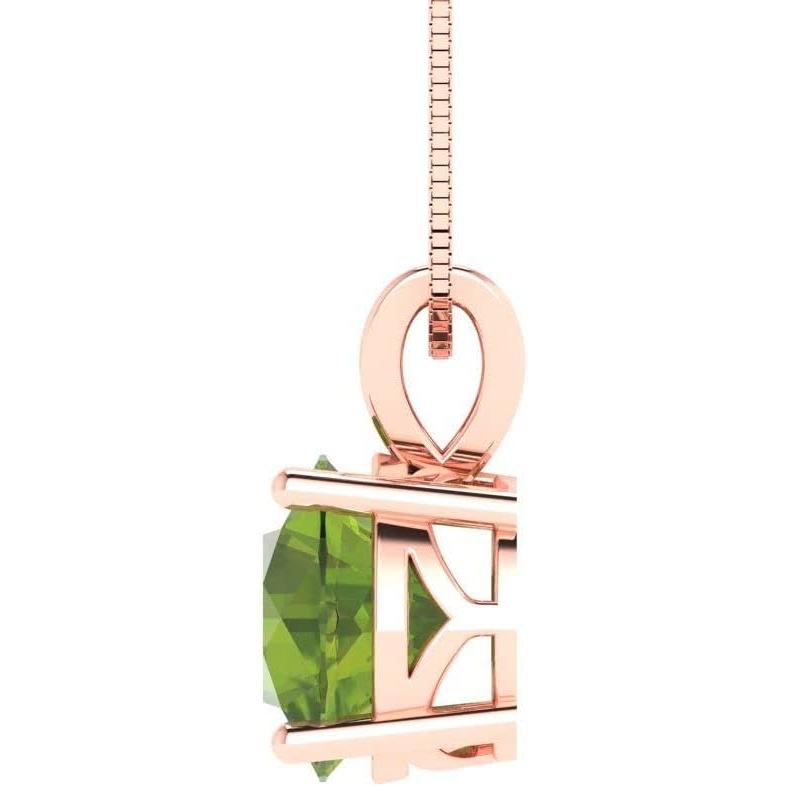 【並行輸入品】Clara Pucci 2.6 ct Round Cut Genuine Natural Green Peridot Solitaireの画像