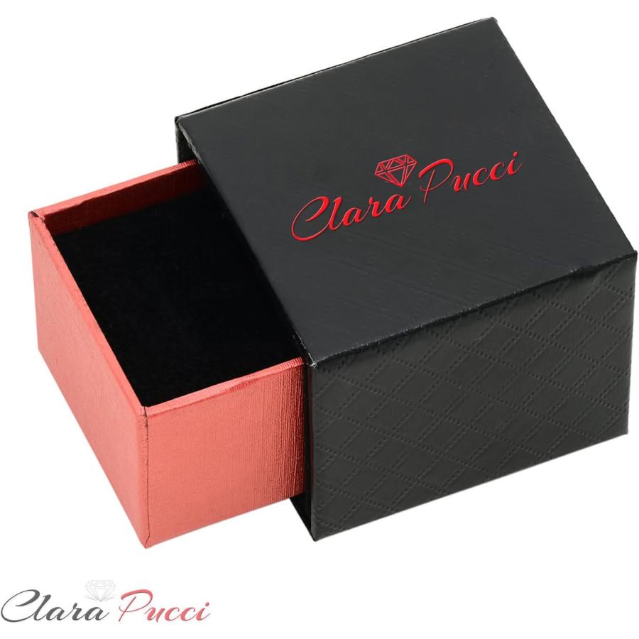 【並行輸入品】Clara Pucci 1.30カラット ブリリアントラウンドカット パヴェヘイロー 見事な本物の完璧な天然ブラックオニキス 宝石 ソリ_7