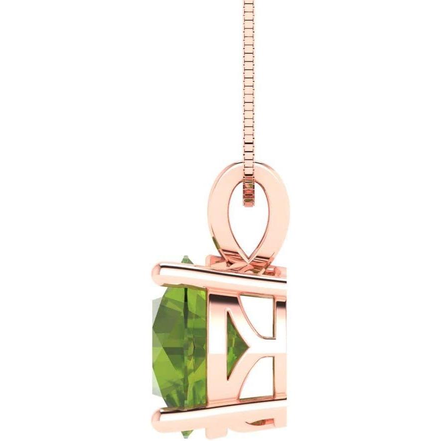 【並行輸入品】Clara Pucci 3.0 ct Round Cut Genuine Natural Green Peridot Solitaire_2