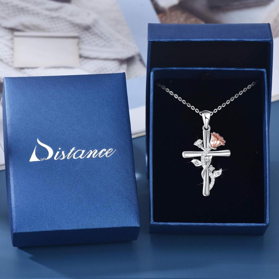 並行輸入品】Distance S925 スターリングシルバー ローズフラワー 
