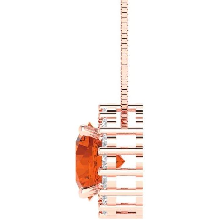 【並行輸入品】Clara Pucci 1.30カラット ブリリアントラウンドカット パヴェヘイロー 見事な本物の完璧なレッド模造ダイヤモンドジェムスト_2
