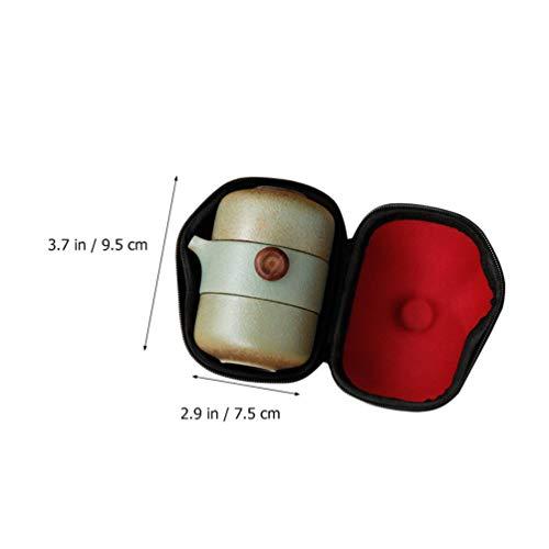 【並行輸入品】Hemoton ギフトセット トラベルティーセット ティーポット セラミックインフューザーとセラミックティーカップ2個付き ポータの画像