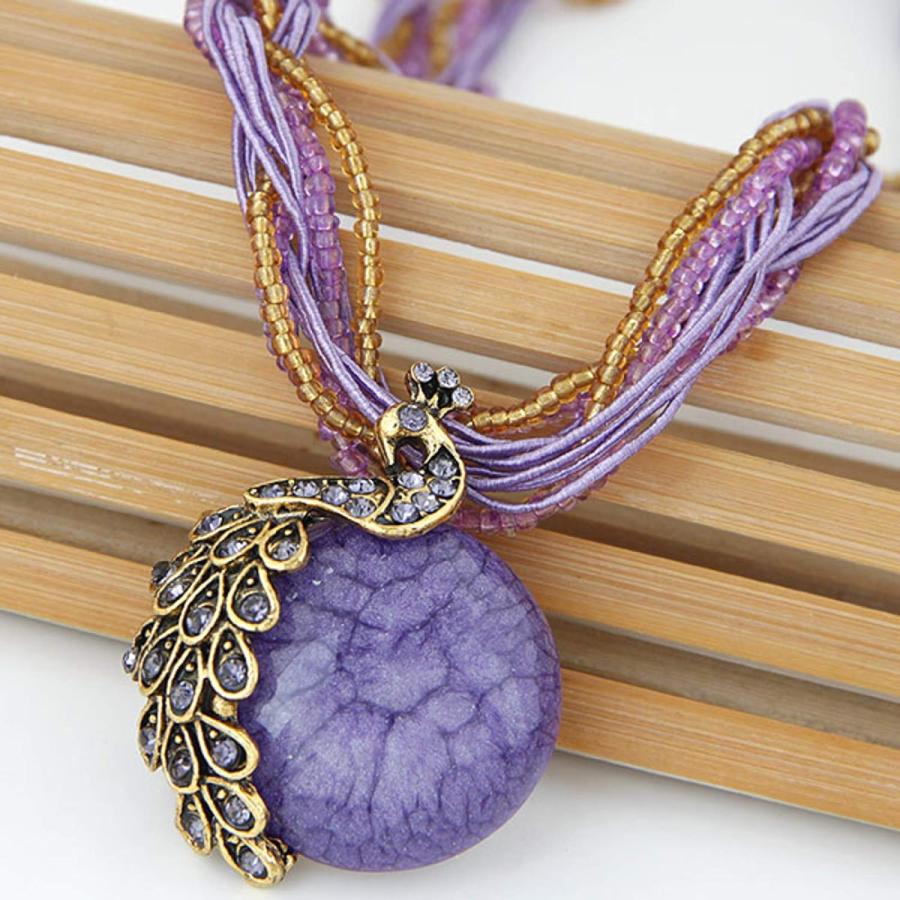 【並行輸入品】SEniutarm Necklaces for Women Girls - Bohemian Women Rhinestone Inla_7