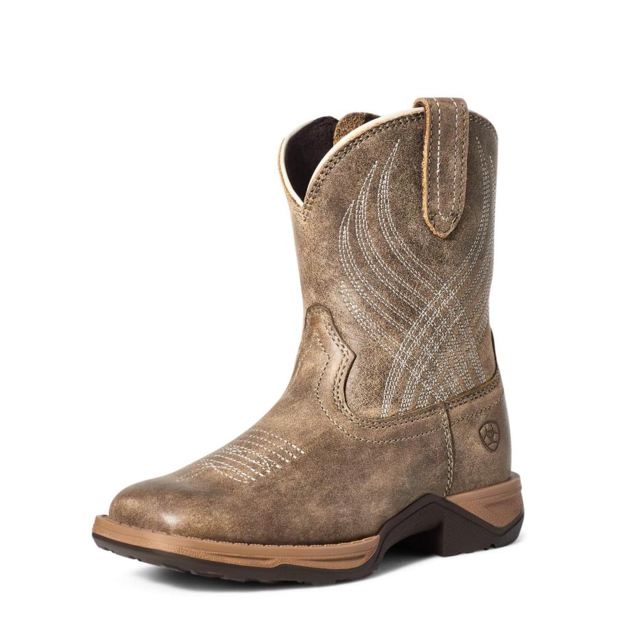 【並行輸入品】Ariat Mens Child Anthem Western Boot Brown Bomber 10