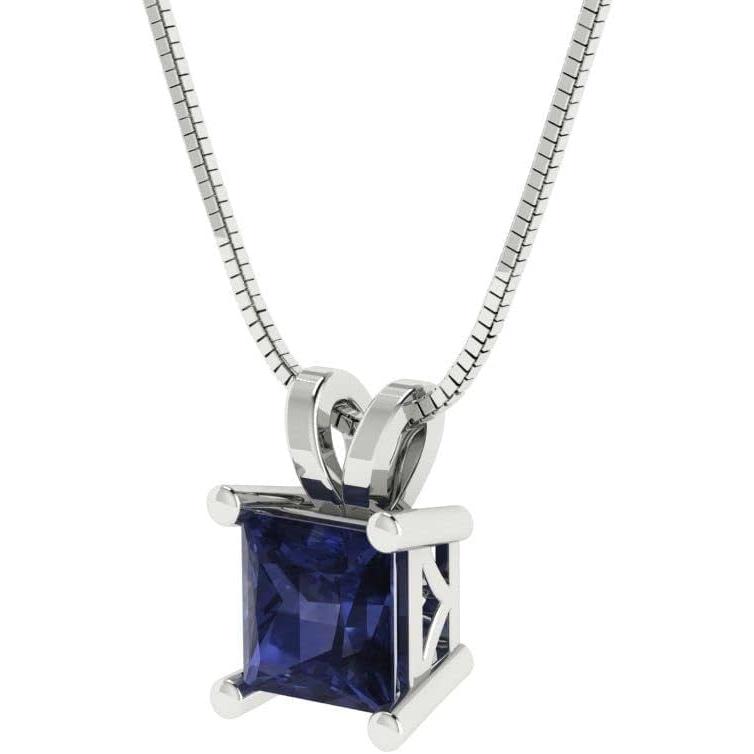 【並行輸入品】Clara Pucci 3.0 ct Princess Cut Genuine Simulated Blue Sapphire Soli_1