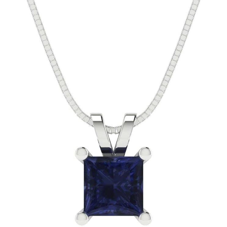 【並行輸入品】Clara Pucci 3.0 ct Princess Cut Genuine Simulated Blue Sapphire Soli_3