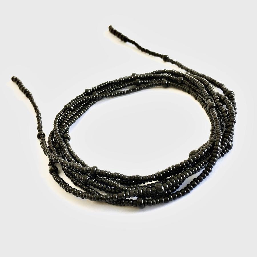 【並行輸入品】Wrapped Necklace Black Seed Bead Jewelry Long Layered Necklace Ti_7