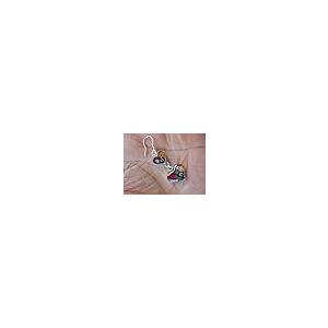 超值特卖 Silver 925 dried pressed flower 2 heart dangle earrings multicol 並行輸入品