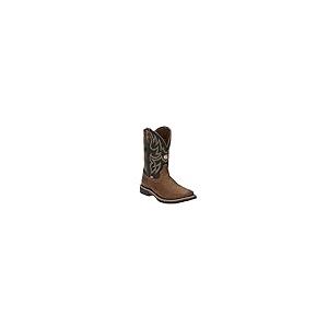 【並行輸入品】Justin Boots Mens Fireman Square Toe Casual Boots Mid Calf   Broの画像