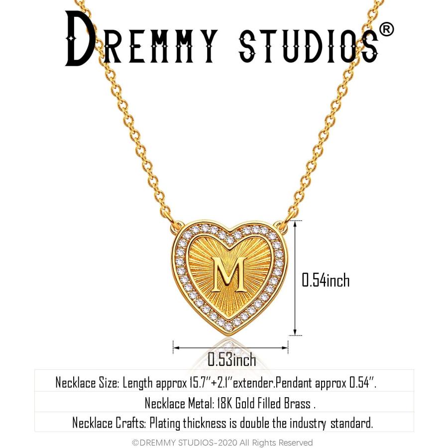 【並行輸入品】DREMMY STUDIOS ゴールドイニシャルネックレス コインディスク ラウンドツイストペンダント ダイヤモンド CZ パヴェレター_2
