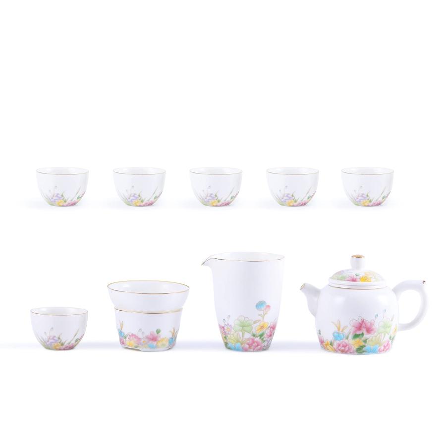 並行輸入品】ファインセラミックティーセット 中国Suet 翡翠